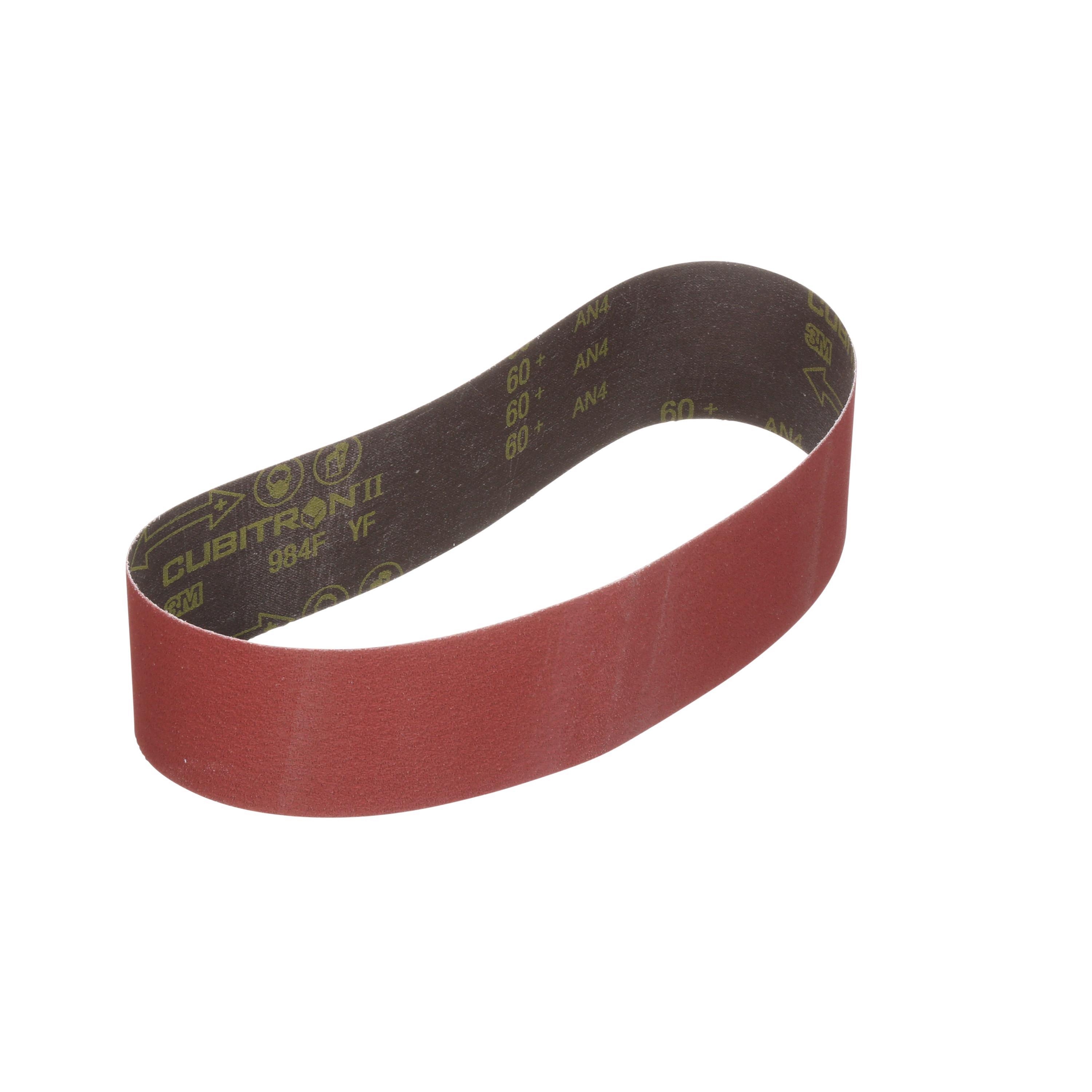 Cubitron II 7000119523 Narrow Cloth Belt, 6 in W Belt x 48 in L, 80+ Grit, Medium Grade, Ceramic Abrasive, Polyester Backing - Coated Abrasive Belts